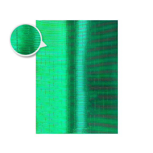 [1254.10] CARTULINA ONDA MICROMETALIZADA VERDE 275GR 50x70CM