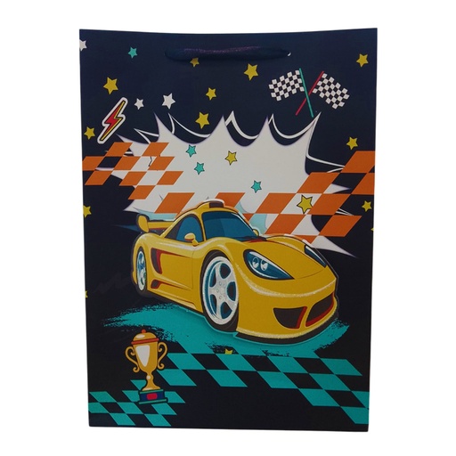 [786-6521282] BOLSA DE REGALO GRANDE AUTOS DE CARRERAS 