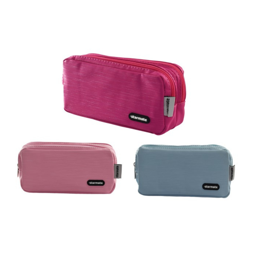 [STR-6085] CARTUCHERA DOBLE ZIPER/ 22X5.5X10CM