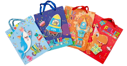 [786-6521274] BOLSA DE REGALO PEQUEÑA FELIZ CUMPLEAÑOS INFANTIL