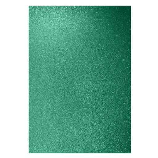 [140.07.10] CARTULINA ESCARCHADA MICRO-METALIZADA VERDE ESMERALDA 350GR 50x70CM