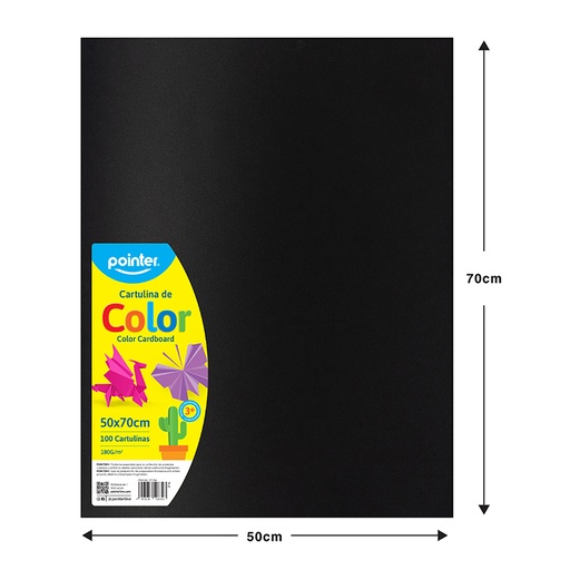 [CT-754] CARTULINA ESCOLAR - NEGRO (50x70CM)
