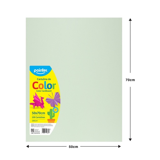 [CT-757] CARTULINA ESCOLAR - VERDE CLARO (50x70CM)