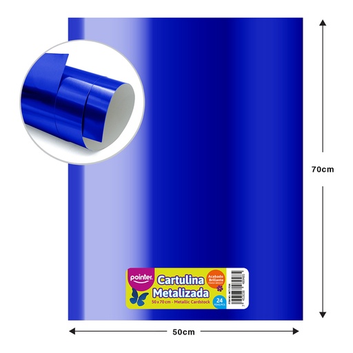 [MCT-7006] CARTULINA METALIZADA - AZUL (50x70CM)