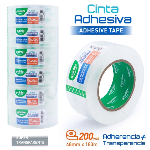 [TP-48200SC] CINTA ADHESIVA DE EMPAQUE (SÚPER TRANSPARENTE) - 4,8CM x 183MTS