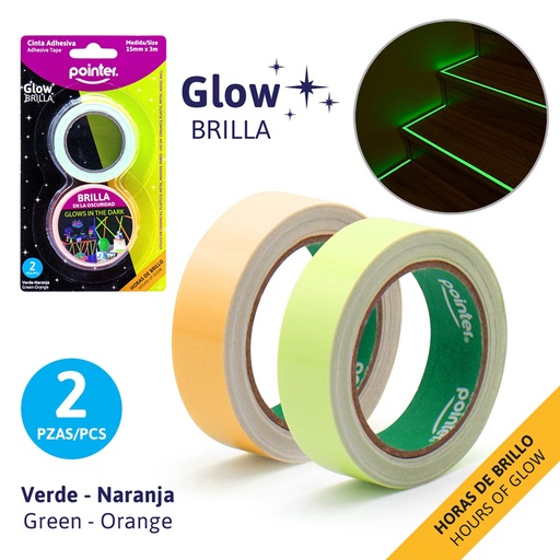 [LTP2-15X3] CINTA ADHESIVA LUMINISCENTE - 15MM x 3M