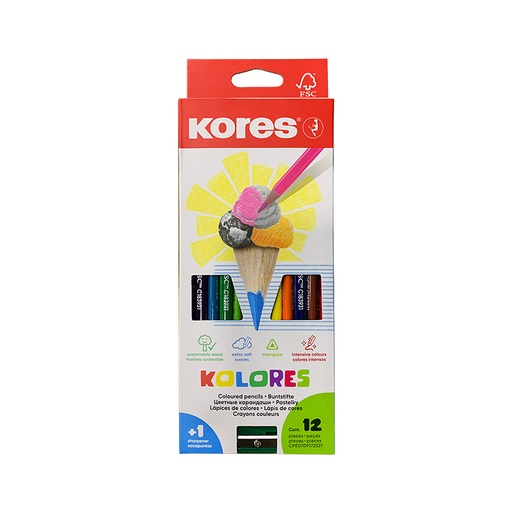 [93312.21] COLORES TRIANGULARES x12PZS+SACAPUNTAS