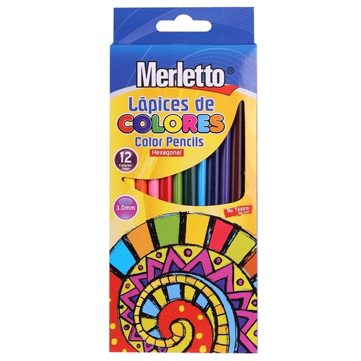 [780-8232768] LAPICES DE COLORES HEXAGONALES x12PZAS