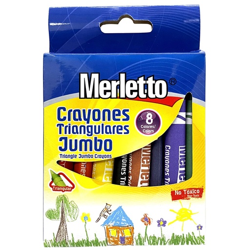 [780-7932916] CRAYONES JUMBO TRIANGULARES x8UND