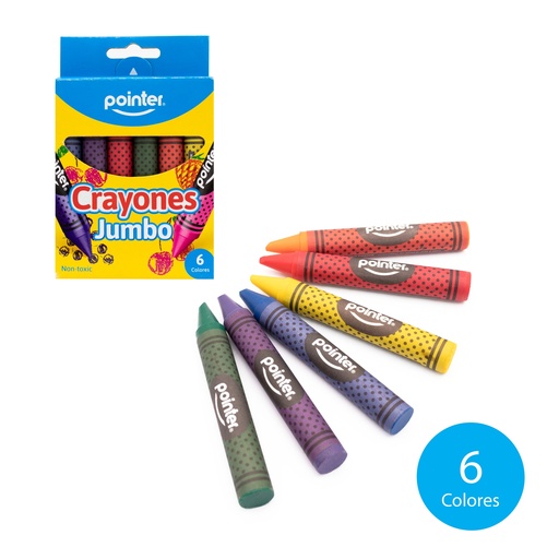 [CY-JB-6HQ] CRAYONES JUMBO x6 COLORES
