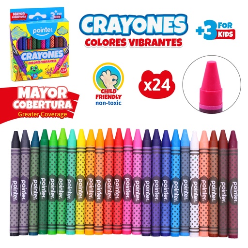 [CY-24-HQ] CRAYONES PEQUEÑOS x24 COLORES