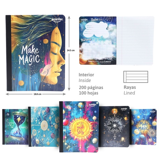 [COS-13] CUADERNO COSIDO A4 RAYA ANCHA x100 HOJAS