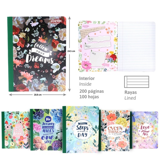 [COS-21] CUADERNO COSIDO A4 RAYA ANCHA x100 HOJAS