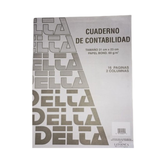 [10404] CUADERNO DE CONTABILIDAD DELTA 2 COLUMNAS 16HJ