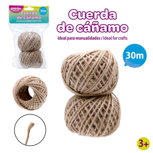 [ROPE-1] CUERDA DE CAÑAMO 30m UNIDAD