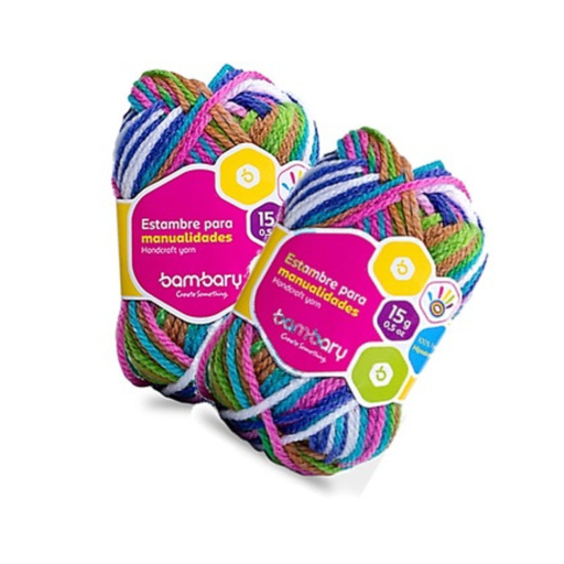 [329-8050/980] ESTAMBRE PARA MANUALIDADES MULTICOLOR NEON - 15G