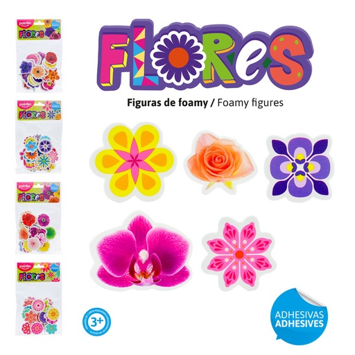 [ANC-23196] FIGURAS DE FOAMY ADHESIVAS (FLORES)