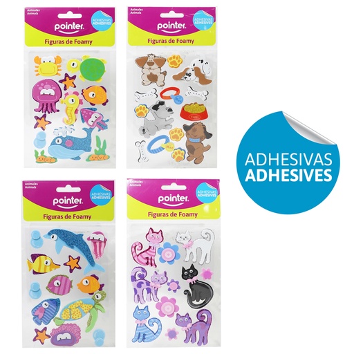 [ANC-1983] FIGURAS DE FOAMY ADHESIVAS (ANIMALES)