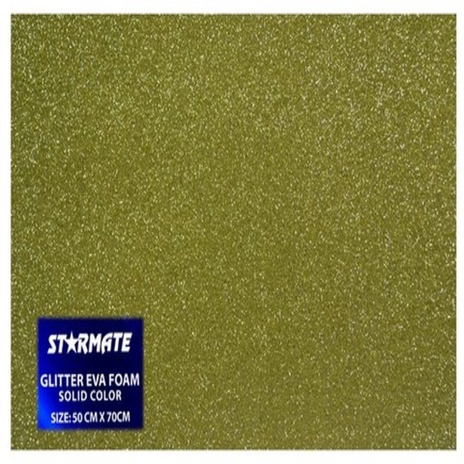 [STR-GL-CART004] FOAMY C/ESCARCHA 50X70CM DORADO