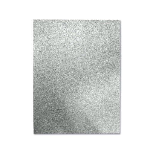 [553.009.7] FOAMY ESTAMPADO METALIZADO PLATA ALPACA - DOBLECARTA 30x40CM
