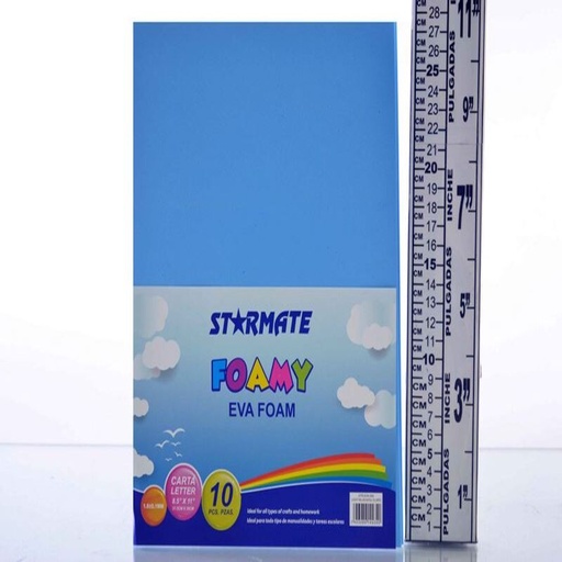 [STR-EVA-049] FOAMI LISO 8.5X11" AZUL CLARO