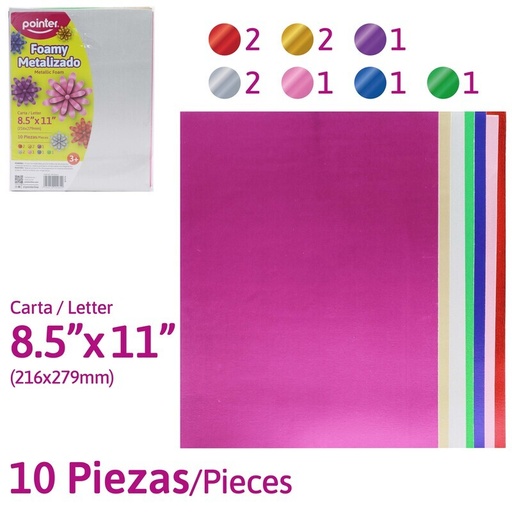[MT-EVA-S] FOAMY METALIZADO CARTA - 20x30CM