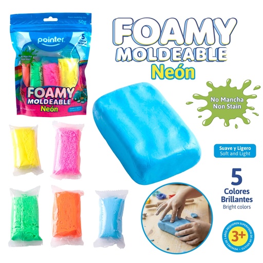[SLC-5N-50G] FOAMY MOLDEABLE x5PZAS (NEON)