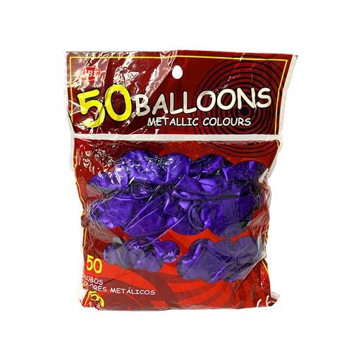 [9333527006691] GLOBOS DE 50 MORADO METALICO 