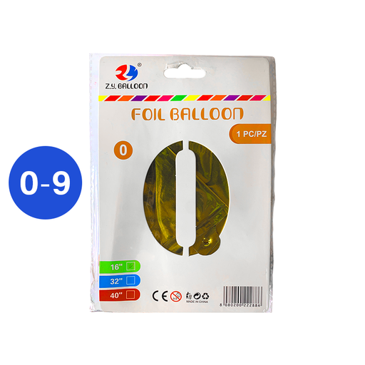 [8080200222886] GLOBOS NUMEROS TALLA 16 