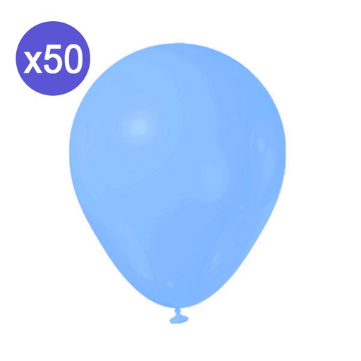 [A105-50064M-B] GLOBOS PASTEL DE 50 AZUL 