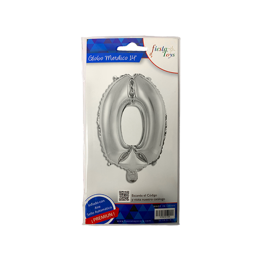 [SL/14-SL-0] GLOBOS PLATEADO NUMEROS TALLA 14