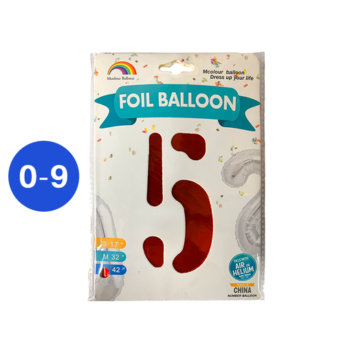 [A959-BLNB-BR] GLOBOS ROJO NUMEROS TALLA 42 