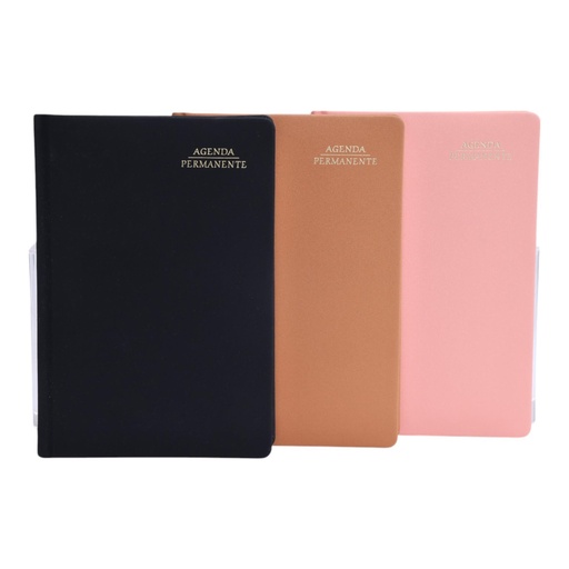[783-2033247] AGENDA PERMANENTE A5 PAPEL BLANCO 196 PAGINAS