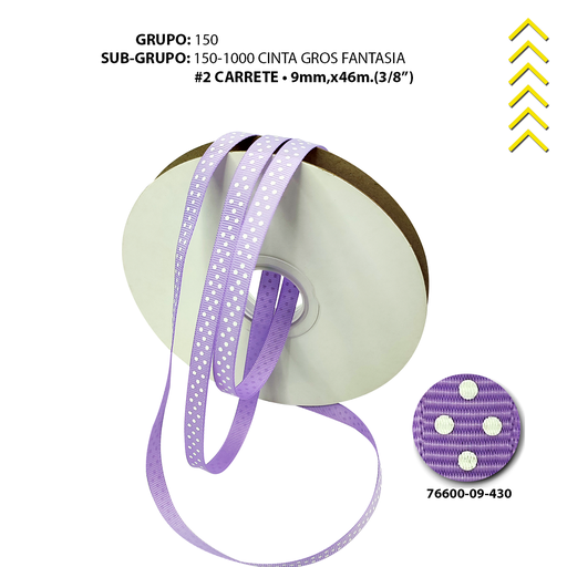 [76600-16-430] GROSS #2 FANTASIA - LUNARES BLANCO/VIOLETA