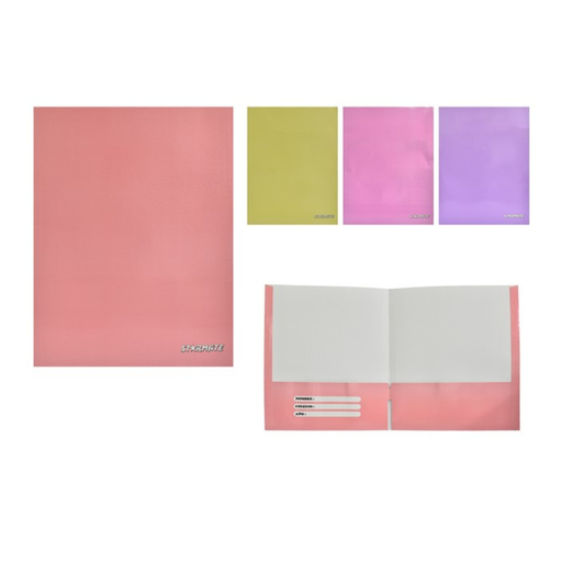 [STR-7038] CARPETA CON BOLSILLO CARTA - COLORES PASTELES