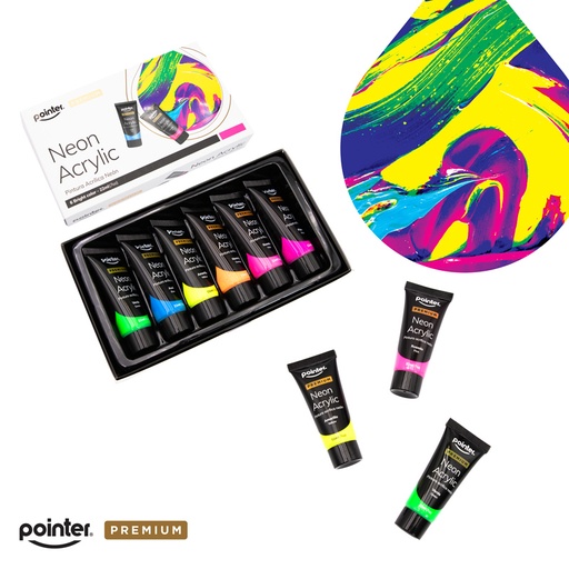 [AP-2280-N] PINTURA ACRILICA NEON PREMIUM 22ml x6UND