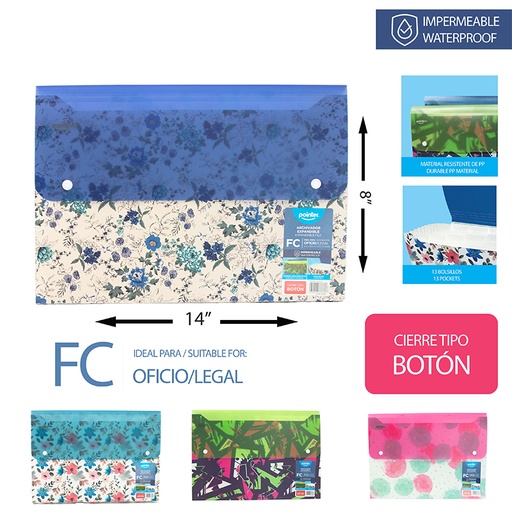 [FL1-47-FC] ARCHIVADOR EXPANDIBLE PORTADOCUMENTOS OFICIO