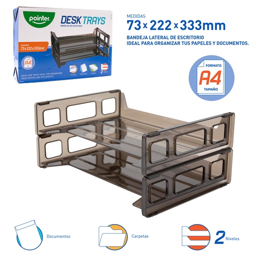 [PN-8203] BANDEJA DE ESCRITORIO 2 NIVELES