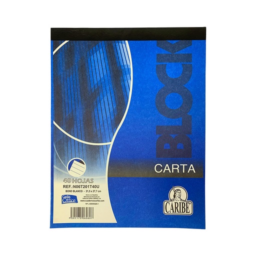 [N06T201T40U] BLOCK DE NOTAS CARTA