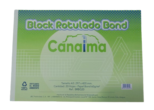 [BRBG20] BLOCK ROTULADO BOND DIN/A3 - 29,7x42CM