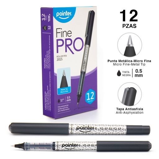 [RP-2015] BOLIGRAFO FINE PRO 0.5MM (NEGRO) X1