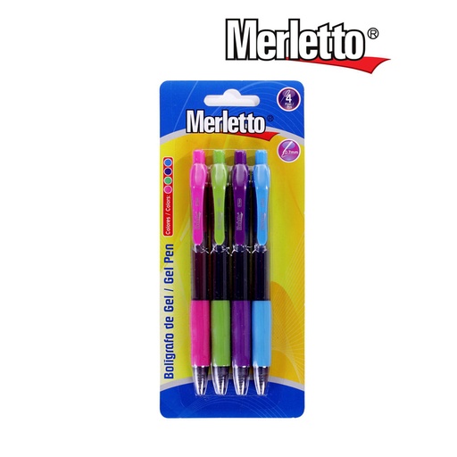 [780-1151929] BOLIGRAFOS DE GEL x4 COLORES