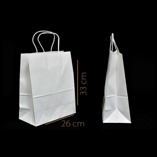 [PB-WHT-L] BOLSA DE PAPEL BLANCO L