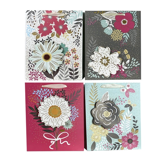 [786-6450816] BOLSA DE REGALO 3D (FLORES) L