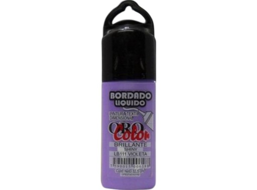 [LB-111] BORDADO LIQUIDO ESCARCHADO VIOLETA 32.5CM