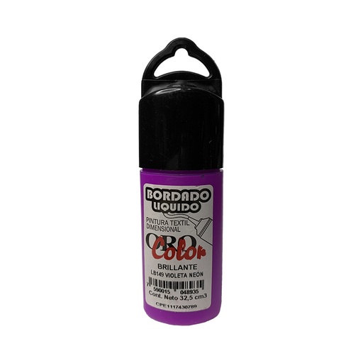 [LB-149] BORDADO LIQUIDO ESCARCHADO VIOLETA NEON