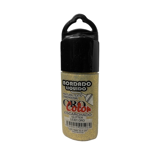 [LE-301] BORDADO LIQUIDO ESCARCHADO ORO 32,5CM