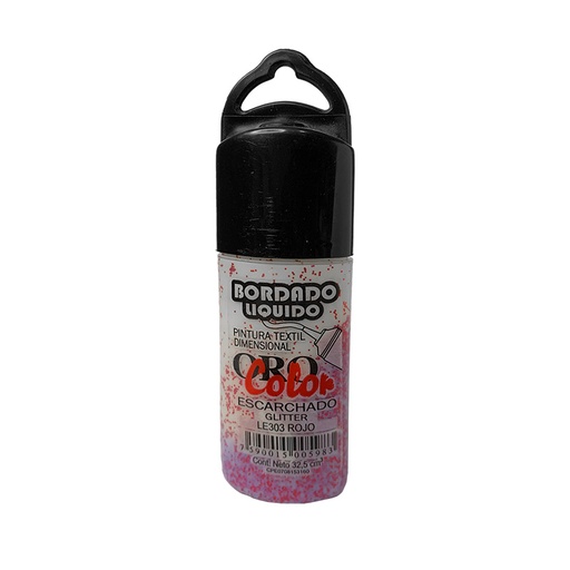 [LE-303] BORDADO LIQUIDO ESCARCHADO ROJO 32,5ML