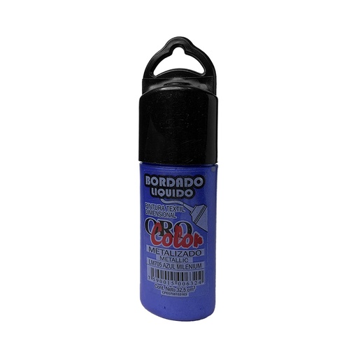[LM705] BORDADO LIQUIDO METALIZADO AZUL MILENIUM 32,5CM