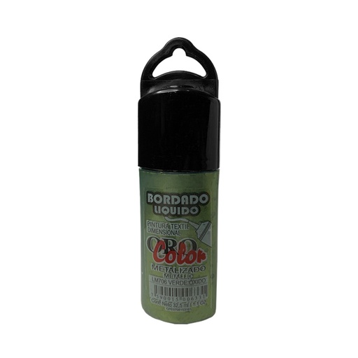 [LM706] BORDADO LIQUIDO METALIZADO VERDE OXIDO 32,5ML